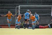 20 March 2016; Chloe Brown, Ards, celebrates after scoring her side's first goal. Irish Senior Women's Cup Final, Ards v Ulster Elks, National Hockey Stadium, UCD, Belfield, Dublin. Photo by Sportsfile