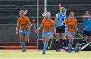 20 March 2016; Chloe Brown, Ards, celebrates after scoring her side's first goal. Irish Senior Women's Cup Final, Ards v Ulster Elks, National Hockey Stadium, UCD, Belfield, Dublin. Photo by Sportsfile