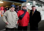 20 March 2016; Tipperary supporters Liam and Sean Purcell, from Mayfield, Cork, and their brother Jimmy Purcell, from Thurles, Co Tipperary, before the game. Allianz Hurling League, Division 1A, Round 5, Tipperary v Cork, Semple Stadium, Thurles, Co. Tipperary. Picture credit: Ray McManus / SPORTSFILE