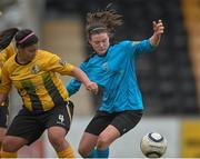 20 March 2016; Jetta Berrill, UCD Waves, in action against Shoinne Suarez, Kilkenny United WFC. Continental Tyres Women's National League, Kilkenny United WFC v UCD Waves, Buckley Park, Kilkenny. Picture credit: David Maher / SPORTSFILE