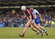 20 March 2016; John Hanbury, Galway, in action against Shane O'Sullivan, Waterford. Allianz Hurling League, Division 1A, Round 5, Waterford v Galway, Walsh Park, Waterford. Picture credit: Ramsey Cardy / SPORTSFILE