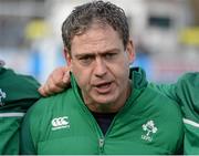20 March 2016; Ireland head coach Tom Tiernay speaks to his team following their victory over Scotland. Women's Six Nations Rugby Championship, Ireland v Scotland. Donnybrook Stadium, Donnybrook, Dublin. Picture credit: Seb Daly / SPORTSFILE