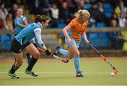 20 March 2016; Chloe Brown, Ards, in action against Megan Frazer, Ulster Elks. Irish Senior Women's Cup Final, Ards v Ulster Elks, National Hockey Stadium, UCD, Belfield, Dublin. Photo by Sportsfile