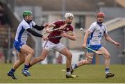 20 March 2016; Jason Flynn, Galway, is tackled by Tom Devine, Waterford. Allianz Hurling League, Division 1A, Round 5, Waterford v Galway, Walsh Park, Waterford. Picture credit: Ramsey Cardy / SPORTSFILE