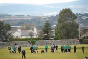 15 March 2010; A general view of the Ireland rugby squad training ahead of their RBS Six Nations Rugby Championship match against Scotland on Saturday. Killiney Golf Course, Killiney, Co. Dublin. Picture credit; David Maher / SPORTSFILE