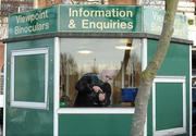 15 March 2010; John Hoxley prepares his binocular stall ahead of tomorrow's start of the Cheltenham Racing Festival 2010. Prestbury Park, Cheltenham, Gloucestershire, England. Picture credit: Stephen McCarthy / SPORTSFILE