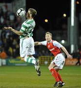 16 March 2010; James Chambers, Shamrock Rovers, in action against Conor Kenna, St Patrick's Athletic. Airtricity League Premier Division, Shamrock Rovers v St Patrick's Athletic, Tallaght Stadium, Tallaght, Dublin. Picture credit: David Maher / SPORTSFILE