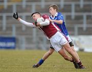 17 March 2010; Sean Warnock, Omagh CBS, in action against Jerome Johnston, St Colmans, Newry. BT MacRory Cup Final, Omagh CBS v St Colmans, Newry, Casement Park, Belfast, Co. Antrim. Picture credit: Oliver McVeigh / SPORTSFILE