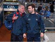 5 March 2016; Cork's Dr. Con Murphy and Dublin's Bryan Cullen before the game. Allianz Football League, Division 1, Round 4, Dublin v Cork, Croke Park, Dublin. Picture credit: Ray McManus / SPORTSFILE