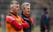 20 March 2016; Cork manager Kieran Kingston, right, with 'Maor Fóirne' Diarmuid O'Sullivan. Allianz Hurling League, Division 1A, Round 5, Tipperary v Cork, Semple Stadium, Thurles, Co. Tipperary. Picture credit: Ray McManus / SPORTSFILE