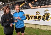 20 March 2016; Sinead O'Callaghan, Continental Tyres, left, presenting Aine O'Gorman, UCD Waves, the Player of the Match Award. Continental Tyres Women's National League, Kilkenny United WFC v UCD Waves, Buckley Park, Kilkenny. Picture credit: David Maher / SPORTSFILE