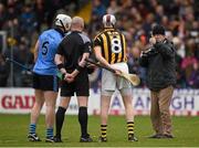 20 March 2016; Photographer Martin Rowe gives his approval following the captains pre-match handshake Allianz Hurling League, Division 1A, Round 5, Kilkenny v Dublin. Nowlan Park, Kilkenny. Picture credit: Stephen McCarthy / SPORTSFILE