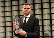 20 March 2016; Republic of Ireland's Jonathan Walters after winning the 3 FAI Senior International Player of the Year award. 3 FAI International Soccer Awards. RTE, Donnybrook, Dublin. Picture credit: David Maher / SPORTSFILE