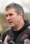 21 March 2016; Munster head coach Anthony Foley speaking during a press conference. Munster Rugby Squad Training and Press Conference. University of Limerick, Limerick. Picture credit: Diarmuid Greene / SPORTSFILE