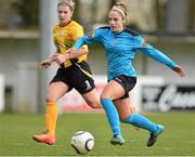 20 March 2016; Julie Ann Russell, UCD Waves, in action against Olivia Nolan, Kilkenny United WFC. Continental Tyres Women's National League, Kilkenny United WFC v UCD Waves, Buckley Park, Kilkenny. Picture credit: David Maher / SPORTSFILE