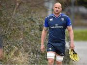 21 March 2016; Leinster's Hayden Triggs arrives for squad training. Leinster Rugby Squad Training and Press Conference. Rosemount, UCD, Belfield, Dublin. Picture credit: Ramsey Cardy / SPORTSFILE