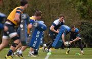 21 March 2016; Leinster's Luke McGrath, right, and Garry Ringrose during squad training. Leinster Rugby Squad Training and Press Conference. Rosemount, UCD, Belfield, Dublin. Picture credit: Ramsey Cardy / SPORTSFILE