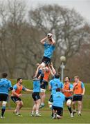 21 March 2016; Munster's Dave Foley takes possession of a lineout during squad training. Munster Rugby Squad Training and Press Conference. University of Limerick, Limerick. Picture credit: Diarmuid Greene / SPORTSFILE