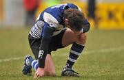 17 March 2010; A dejected JJ Hanrahan, Rockwell College, at the final whistle. Munster Schools Senior Cup Final, Rockwell College v PBC, Thomond Park, Limerick. Picture credit: Diarmuid Greene / SPORTSFILE