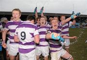 17 March 2010; Clongowes Wood College SJ players celebrate after the game. Leinster Schools Senior Cup Final, Clongowes Wood College SJ v St. Michael's College. RDS, Ballsbridge, Dublin. Picture credit: Pat Murphy / SPORTSFILE