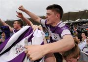 17 March 2010; Nick McCarthy, Clongowes Wood College SJ, celebrates after the game. Leinster Schools Senior Cup Final, Clongowes Wood College SJ v St. Michael's College. RDS, Ballsbridge, Dublin. Picture credit: Pat Murphy / SPORTSFILE