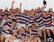 17 March 2010; The Clongowes Wood College SJ team celebrate after the game. Leinster Schools Senior Cup Final, Clongowes Wood College SJ v St. Michael's College. RDS, Ballsbridge, Dublin. Picture credit: Pat Murphy / SPORTSFILE