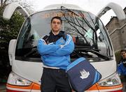 19 March 2010; Dublin footballer Bernard Brogan at the team bus prior to the teams departure, from DCU, ahead of their Allianz National Football League game against Cork on Saturday. Dublin City University, Glasnevin, Dublin. Picture credit: Pat Murphy / SPORTSFILE