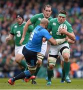 12 March 2016; CJ Stander, Ireland, is tackled by Sergio Parisse, Italy. RBS Six Nations Rugby Championship, Ireland v Italy. Aviva Stadium, Lansdowne Road, Dublin. Picture credit: Stephen McCarthy / SPORTSFILE