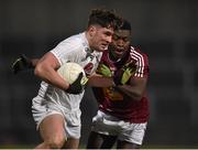 16 March 2016; Ben McCormack, Kildare, in action against Linus Sayeh, Westmeath. EirGrid Leinster GAA Football U21 Championship, Semi-Final, Westmeath v Kildare, O'Moore Park, Portlaoise, Co. Laois. Picture credit: Matt Browne / SPORTSFILE