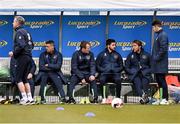 21 March 2016; Republic of Ireland players, from left, Jonathan Walters, Glenn Whelan, Shane Long, Jeff Henderick and Robbie Brady sit out squad training. Republic of Ireland Squad Training. National Sports Campus, Abbotstown, Dublin. Picture credit: David Maher / SPORTSFILE