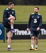 21 March 2016; Republic of Ireland's Stephen Ward, left, and Alan Judge in action during squad training. Republic of Ireland Squad Training. National Sports Campus, Abbotstown, Dublin. Picture credit: David Maher / SPORTSFILE