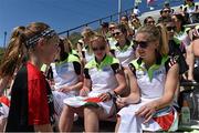 19 March 2016; Tracey leonard and Sinead Burke, right, sign autographs for local children before the game. TG4 Ladies Football All-Star Tour, 2014 All Stars v 2015 All Stars. University of San Diego, Torero Stadium, San Diego, California, USA. Picture credit: Brendan Moran / SPORTSFILE