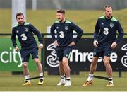 22 March 2016; Republic of Ireland players, from left, Alan Judge, Anthony Pilkington and David Meyler during squad training. National Sports Campus, Abbotstown, Dublin. Picture credit: David Maher / SPORTSFILE