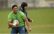 22 March 2016; Connacht's Bundee Aki, left, and John Muldoon during squad training. Connacht Rugby Squad Training and Press Conference, Sportsground, Galway. Picture credit: Piaras Ó Mídheach / SPORTSFILE