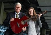 22 March 2016; &quot;Song to Commemorate 1916&quot;, a competition organised by the GAA National Scór Committee for Second Level Schools as its contribution to 1916. First year student from St. Finians College, Mullingar, Co. Westmeath, Ashley Tubridy, who came 2nd in the GAA Scór Song to Commemorate 1916 Competition. She is pictured with Uachtarán Chumann Lúthchleas Aogán Ó Fearghail. Croke Park, Dublin. Photo by Sportsfile