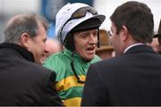 18 March 2016; Barry Geraghty in the parade ring after winning the JCB Triumph Hurdle on Ivanovich Gorbatov. Prestbury Park, Cheltenham, Gloucestershire, England. Picture credit: Cody Glenn / SPORTSFILE