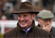 18 March 2016; Frank Berry, racing manager to J.P. McManus, in the parade ring after Nina Carberry won the St. James's Place Foxhunters Steeplechase Challenge Cup on On The Fringe. Prestbury Park, Cheltenham, Gloucestershire, England. Picture credit: Cody Glenn / SPORTSFILE