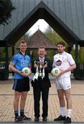 24 March 2016; Pictured is EirGrid representative David Martin, with Mark Sherry, Kildare, and Andy Foley, Dublin, who were in Dublin to preview the EirGrid GAA U21 Leinster, Connacht and Munster Finals where Dublin take on Kildare, Roscommon will meet Mayo and Kerry will play Cork. Herbert Park Hotel, Ballsbridge, Dublin, Dublin. Picture credit: Stephen McCarthy / SPORTSFILE