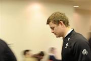 19 March 2010; Ireland captain Brian O'Driscoll leaves a squad press conference ahead of their RBS Six Nations Rugby Championship match against Scotland on Saturday. The Croke Park Hotel, Dublin. Picture credit: Brendan Moran / SPORTSFILE