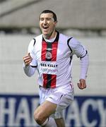 19 March 2010; Jason Byrne, Bohemians, celebrates after scoring his side's first goal. Airtricity League, Premier Division, Drogheda United v Bohemians, Hunky Dorys Park, Drogheda, Co. Louth. Picture credit: David Maher / SPORTSFILE