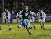 19 March 2010; Joe Kendrick, Drogheda United, scores his side's second goal from a penalty. Airtricity League, Premier Division, Drogheda United v Bohemians, Hunky Dorys Park, Drogheda, Co. Louth. Picture credit: David Maher / SPORTSFILE