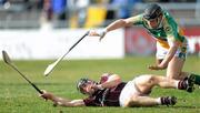 20 March 2010; Damien Joyce, Galway, in action against Daniel Currams, Offaly. Allianz GAA National Hurling League, Division 1, Round 4, Galway v Offaly. Pearse Stadium, Galway. Picture credit: Ray Ryan / SPORTSFILE