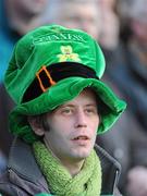 20 March 2010; An Ireland fan looks on as Scotland score their first try. RBS Six Nations Rugby Championship, Ireland v Scotland, Croke Park, Dublin. Picture credit: Brendan Moran / SPORTSFILE