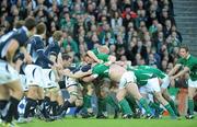 20 March 2010; The Ireland pack push on a rolling ball against the Scotland pack, during the second half. RBS Six Nations Rugby Championship, Ireland v Scotland, Croke Park, Dublin. Picture credit: Brendan Moran / SPORTSFILE