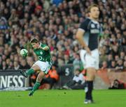 20 March 2010; Ronan O'Gara, Ireland, kicks a penalty to level the scores late in the game. RBS Six Nations Rugby Championship, Ireland v Scotland, Croke Park, Dublin. Picture credit: Stephen McCarthy / SPORTSFILE