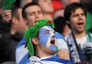 20 March 2010; A Scotland fan during the national anthem. RBS Six Nations Rugby Championship, Ireland v Scotland, Croke Park, Dublin. Picture credit: Stephen McCarthy / SPORTSFILE