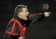 20 March 2010; Down Manager James McCartan shouts instructions to his players. Allianz GAA National Football League, Down v Armagh, Division 2, Round 5, Pairc Esler, Newry, Co. Down. Picture credit: Oliver McVeigh / SPORTSFILE