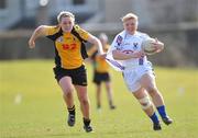 21 March 2010; Donna Berry, WIT, in action against Graine McGlade, NUI Maynooth. Giles Cup Final, NUI Maynooth v Waterford IT, St Clare's, DCU, Ballymun, Dublin. Picture credit: Brian Lawless / SPORTSFILE