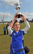 21 March 2010; Martine Gallagher, Mary Immaculate College Limerick captain, lifts the cup. Lynch Cup Final, DCU 2 v Mary Immaculate College, St Clare's, DCU, Ballymun, Dublin. Picture credit: Brian Lawless / SPORTSFILE