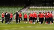 24 March 2016; A general view during Switzerland's squad training. Aviva Stadium, Lansdowne Road, Dublin. Picture credit: David Maher / SPORTSFILE